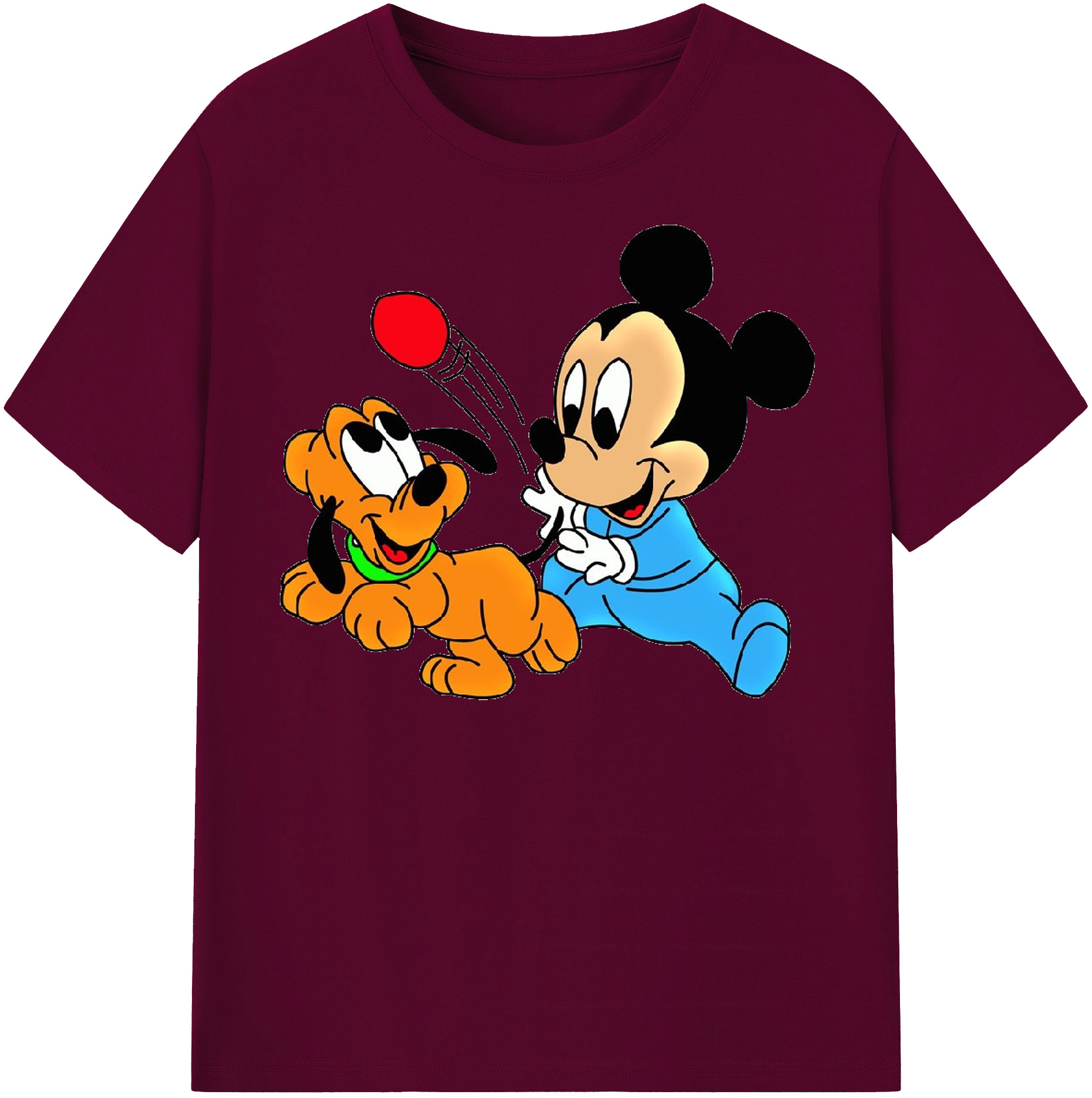 （画像用） ミッキーマウス Mickey Mouse レディースカジュアルプリントTシャツ（綿100％）